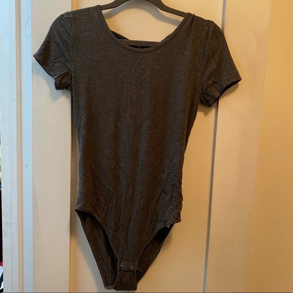 Abercrombie and Fitch Backless Short Sleeve Bodysuit